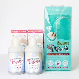 Sopris Foot Scrub Shampoo 280ml / 소프리스 풋스크럽 샴푸 280ml x2개 브러쉬 세트 발각질 제거 각질케어