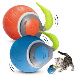 2 Pieces Interactive Cat Toy Cat Ball, Speedy Tail 2.0, Electric Cat Toy Ball, Intelligent Interactive Cat Toy Ball, Cat Toy Self-Employment Two Settings