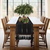 yuboo Black Table Runner 72 Inches Long, Boho Gothic Coffee