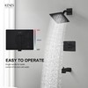 KENES Tub Shower Faucet Set Complete, Matte Black Tub and