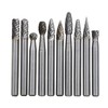 Wokesi 10Pcs,1/4"Cutting Diameter,6mm Shank Diameter,Solid Tungsten Carbide File Cutter Taper
