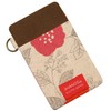 JHANDS Pass Case with D Ring (Natural), Garden Scarlet