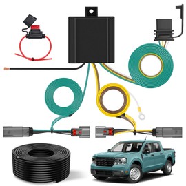 Nilight 4 Pin Trailer Wiring Harness Kit 56477 Vehicle Standard 4 Way Connector Custom for 2022 2023 2024 Ford Maverick Simple Fit Tow Hitch Harness