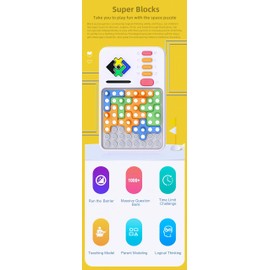 CZT Creativity Super Blocks Puzzle Machine Over 1000+ Games, Logical Thinking as a Brain Sports Task Toy/Gifts for Children/Teenagers, Maze Console, Suitable for Indoor/Outdoor/Travel