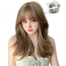 M Grande Basic Line Wig, (Created by Top Stylist), 6-Piece Set, Women's Wig, Long, Natural, Face Shrinking, Full Wig, (Soul Ash Beige DY71C)