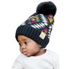 Funky Junque Baby Knit Hat with Fur Pom Pom, Soft