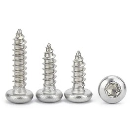 M4 x 20 mm Torx Self Drilling Wood Screws Round Head Screw 304 Stainless Steel Self Drilling Wood Screws (Pack of 100)