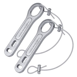 2 Pack Oxygen Tank Key, Sturdy Heavy Duty Oxygen Cylinder Wrench with Metal Wire Chain, O2 Tank Key for CGA 870 Standard Post Valves