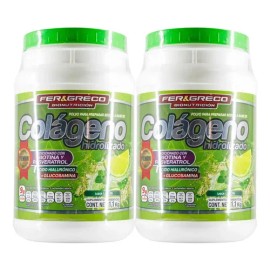 Colágeno Hidrolizado Glucosamina Biotina Limón 2 Botes Limón                                                                                          
