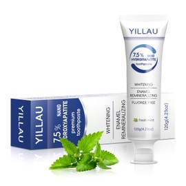 Hydroxyapatite Toothpaste, Nano Hydroxy 7.5%, Fluoride Free, for Sensitive Teeth Enamel Protection, Dent Whitening, Remineralizing, Nano Hydroxyapatite Toothpaste, Dent Protection, Fresh Breath