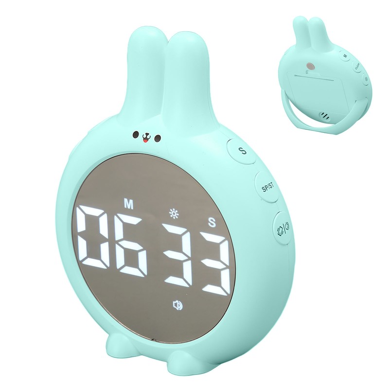 Kids Timer Night Light Cute Cartoon Rabbit Digital Countdown Timer