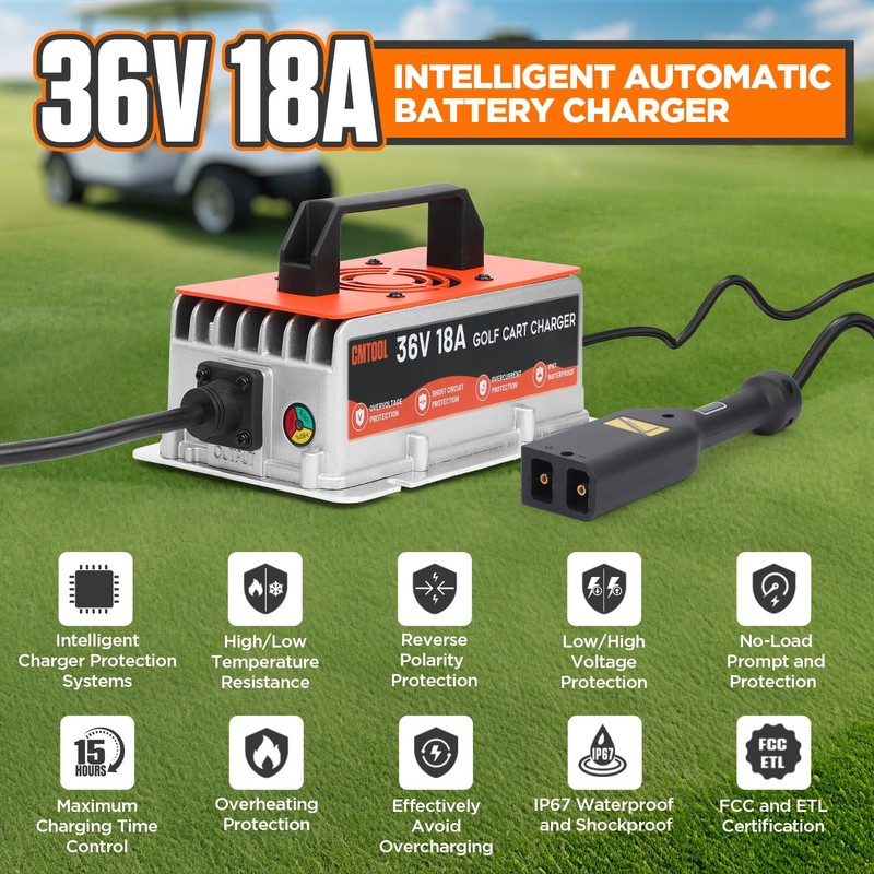 CMTOOL 36 Volt 18AMP Golf Cart Battery Charger for EZGO,