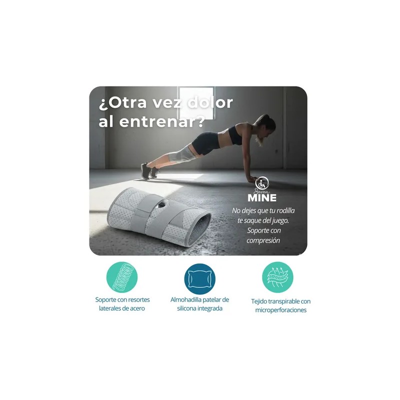 Rodillera Ajustable Con Soporte Lateral Gris #36070497 Gris Unica