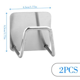 GLADFRESIT Sponge Holders, 2PCS Stainless Steel Sponge Drain Rack Strong Bearing Capacity of The Drain Holder Easy to Install for Kitchen Sink Bathroom