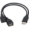 Villageboom USB 2.0 Double Plug Male to 2 Female -