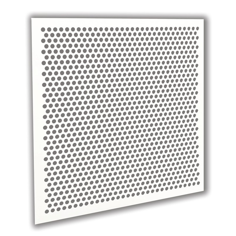 2'x2' White Plastic Perforated Tile with 3/8" Holes (3-Pack)
