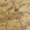 Totally Bamboo Destination Colorado State Shaped Serving and Cutting Board,