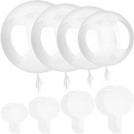 Sumind 40 Pcs Bobo Balloons Clear Balloons for Stuffing Bubble Transparente Burbuja for Valentines Christmas Wedding Birthday Party Decoration(10 Inch, 18 Inch, 20 Inch, 24 Inch) | Sumind