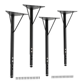 Yuleimy Adjustable Metal Table Legs 19-30 Inch, Heavy Duty Desk Leg, Black