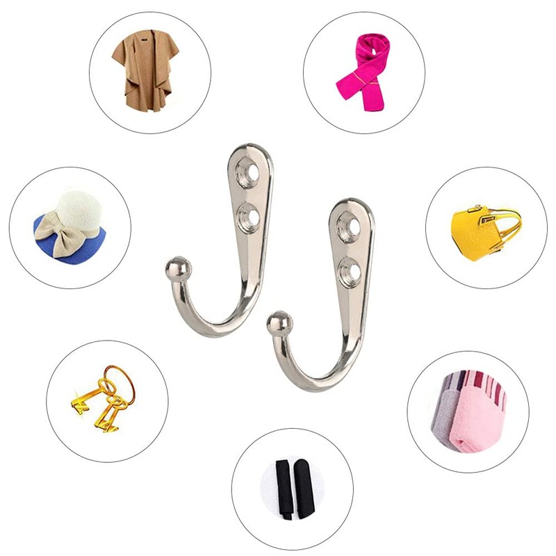 GZGXKJ Pack of 12 Zinc Alloy Wall Mounted Hooks Robe