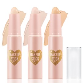 Boobeen 3 Pcs Highlighter Cream Contour Stick, Three Dimensional Outline Bronzer Stick Contour, Multi Purpose Use for Facial Highlight and Contouring Makeup