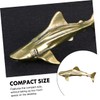 CORHAD Brass Shark Adornment Compact Desktop Decor Sturdy and Sturdy