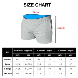 Muscle Alive - Pantalones cortos para correr con bolsillos, ropa atlética, algodón de rizo francés con 3 o 5 pulgadas, Rojo (entrepierna de 5 pulgadas), Large