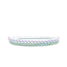 Made by Nami 2 Pcs Wave String Bracelet Set for Men and Women Waterproof & Adjustable Braided Thin Summer Bracelets Set of 2 Beach Accessories (Lilac & Green)