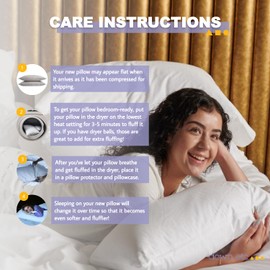 Down Etc Rhapsody Wrap Luxury Hotel 235-Thread Count 100% Down-Proof Soft Preshrunk Cotton Fabric Hypoallergenic Goose Down & Feather Pillow, Queen (Pack of 1), White