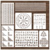 yhslmh Runes Stencils for Painting on Wood Stones Reusable Celtic