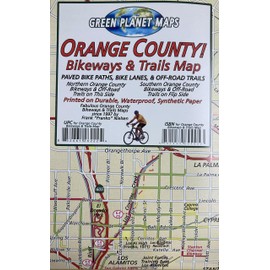 Orange County California Bikeways & Trails Guide Waterproof Map