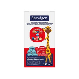 SORVAGEN Grow&Brain L-arjinin, Sitikolin, Fosfatidilserin, DHA Omega 3, B12, L- lizin, Multi Vitamin&Mineral Sıvı 150 ML