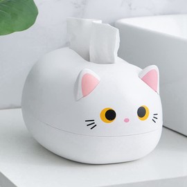 1Piece Tissue Box Kitten Multifunctional Tray Table Hygienic Cute Style Decoration
