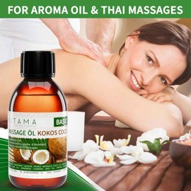 Kitama Massage Oil Aroma Coconut - Body Oil for Massages - Care Oil - Aroma Oil - Nourishing Relaxation Oil - Coconut Nut - 250 ml