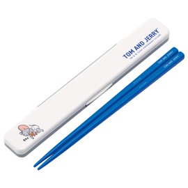 Skater Chopsticks and Case Set for Adults, Antibacterial, 7.1 in (18 cm), No Clatter Sound, Made in Japan, Tom and Jerry, Nap Time ABC3AG-A