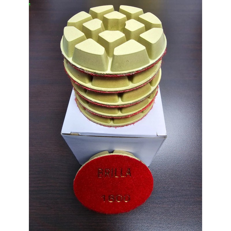 BRILLA 3" METAL BOND Diamond Polish PAD 1800 GRIT for