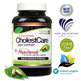 Moms For Nutrition PlantSterols - CholestCare - 3000MG Strength Gluten Free - 90 Capsules