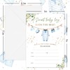 Whaline 25 Sets Boy Baby Clothes Baby Shower Party Invitations