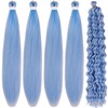 Blue Boho Hair for Braiding Braid in Hair Extensions for