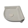 Almond Beige Almond Bone Ceramic Shower Corner Tray Soap Dish