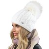 Alur Women's Beanie Winter Hat Knitted Hat with Bobble -