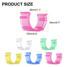 HARFINGTON 40pcs Bobbin Holder Set Plastic Bobbin Clamps Sewing Tool Clip Thread Clips Holder for Sewing Machines Organizing Threads & Avoiding Tangles, 5 Color