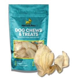 hotspot pets All Natural Whole Cow Ears Dog Treats (10 Pack) - Large Premium Healthy Cow Ears for Dogs, Fully Digestible Single Ingredient Rawhide Alternative Dog Chews for All Breeds