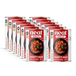 Vegan Meatballs Plant Based Protein - Loma Linda Meatless Italian Style Meatballs in Spaghetti Sauce, High Protein Meat Alternative, Vegetarian Ready-to-Eat Meal, Non-GMO, Shelf-Stable (12-Pack)
