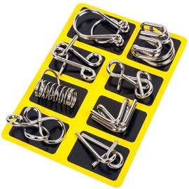 SUGGEST Set of 8 Educational Brain Training, Killing Time, Kids Ring Puzzle, For Adults, Brain Teasers, Educational Toys, Education, Chienowa