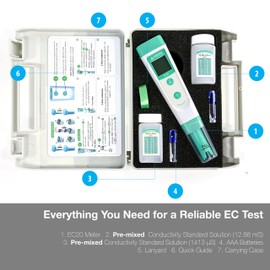 Apera Instruments Value Series EC20 Conductivity (EC) Pocket Tester Kit, ±1% F.S Accuracy in 0 to 20 mS/cm, BPB Sensor