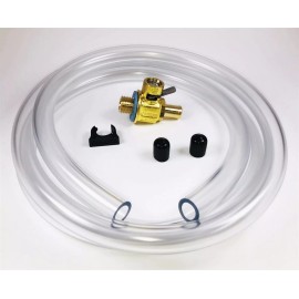 Fumoto F101N Oil Drain Valve with 2 Vinyl Caps and 5' of HD 3/8" ID PVC Tubing
