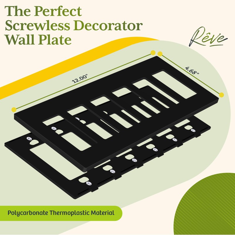 TG Screwless Decorator Wall Plate Child Safe Outlet Covers, Size