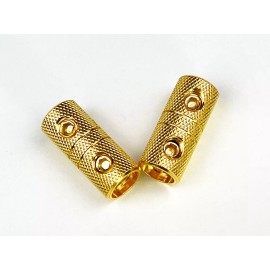 ORINCO 2Pcs. 4 Gauge Solid Brass w/Gold Plated Wire Splice Coupler for Car Audio