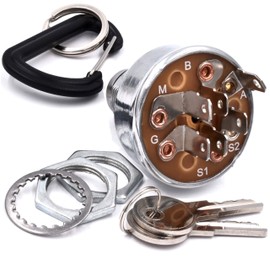 HD Switch Starter Ignition Switch fits John Deere Gator 4x2 4x4 6x4 SR95 HPX TH CS CX TS TX XUV620i XUV625i XUV825i XUV850D XUV 620i 625i 825i 850D Military Turf E-Gator w/2 Keys & Free Carabiner